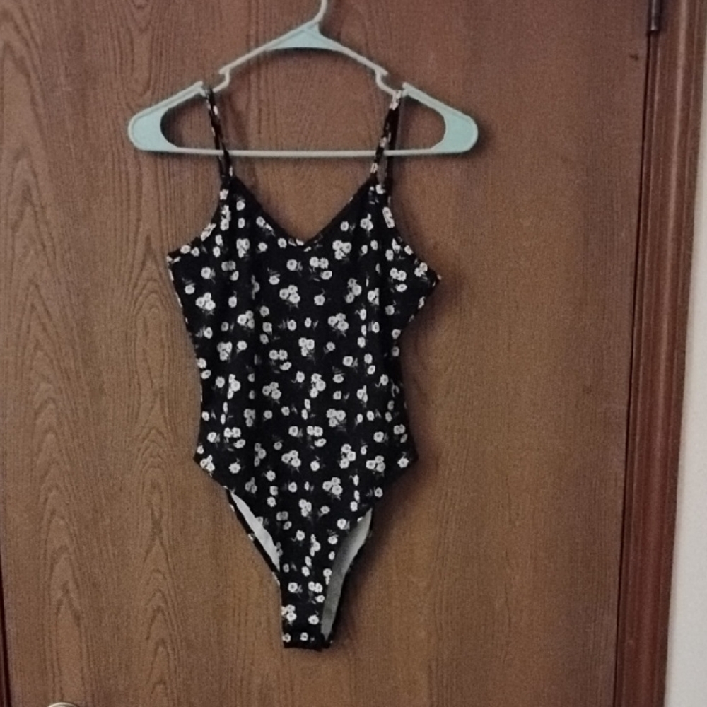 Floral Black Bodysuit